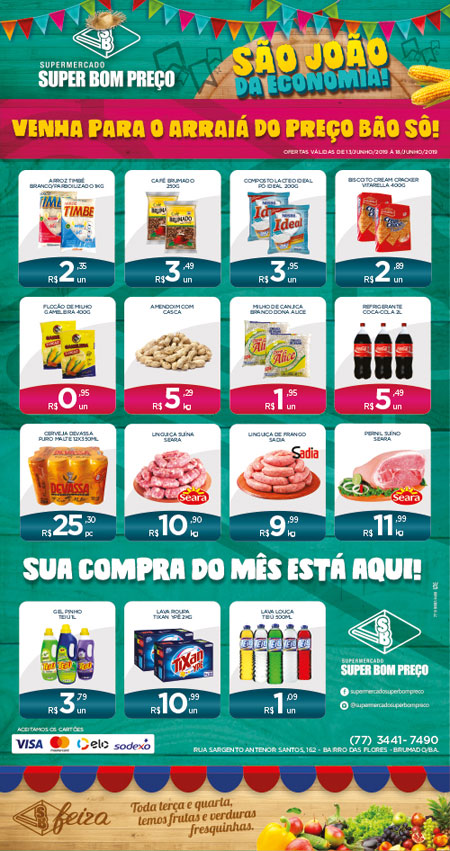 'São João da Economia': Confira as promoções do Supermercado Super Bom Preço em Brumado