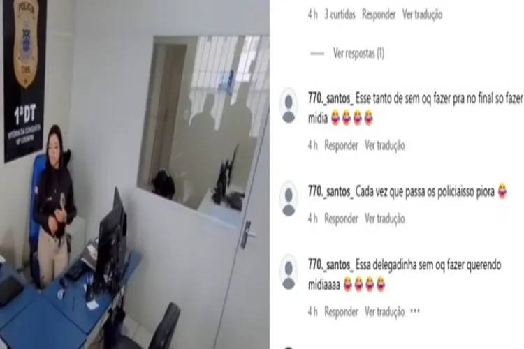Vitória da Conquista: Adolescente faz comentários misóginos e difamatórios contra delegada
