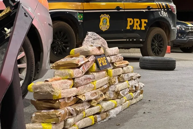 PRF apreende mais de 50 kg de maconha durante fiscalização na BR-242 em Barreiras