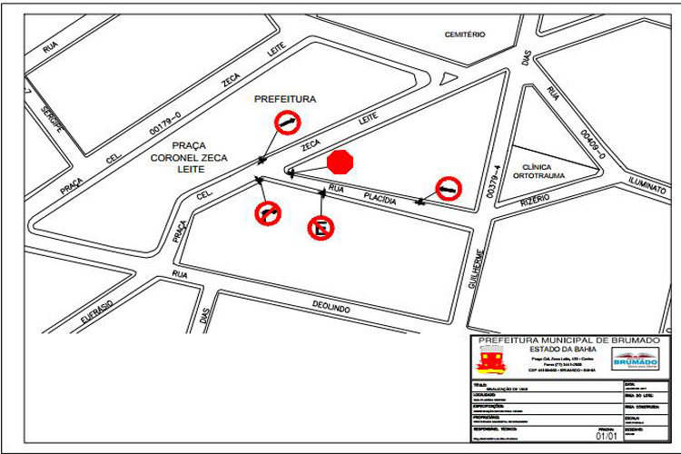 Brumado: SMTT propõe alteração no fluxo viário na Rua Placídia Rizério e na Travessa Enoc José Neves