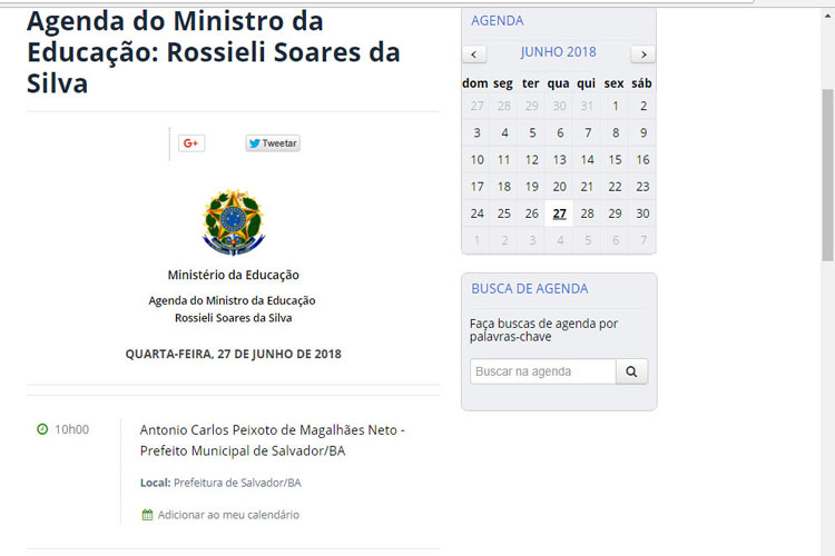 MEC não confirma visita de Ministro da Educação ao município de Brumado