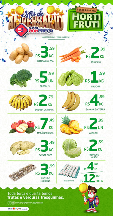 'Terça Verde': Confira as promoções no Supermercado Super Bom Preço em Brumado