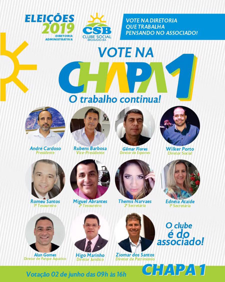 Eleições no Clube Social de Brumado: Chapa 1 quer mais trabalho e valorização do associado