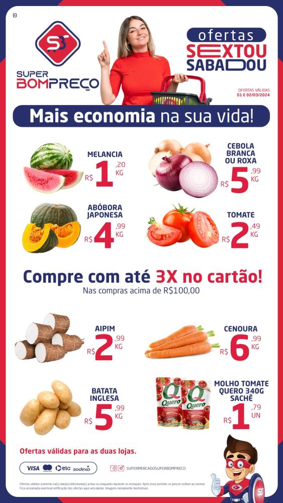 Confira as promoções no Supermercado Super Bom Preço em Brumado