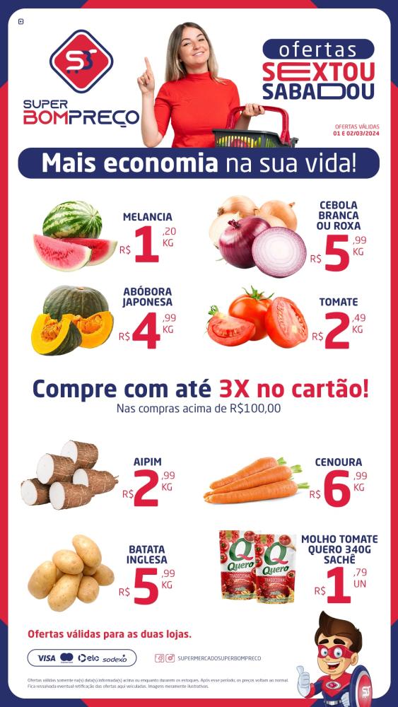 Confira as promoções no Supermercado Super Bom Preço em Brumado