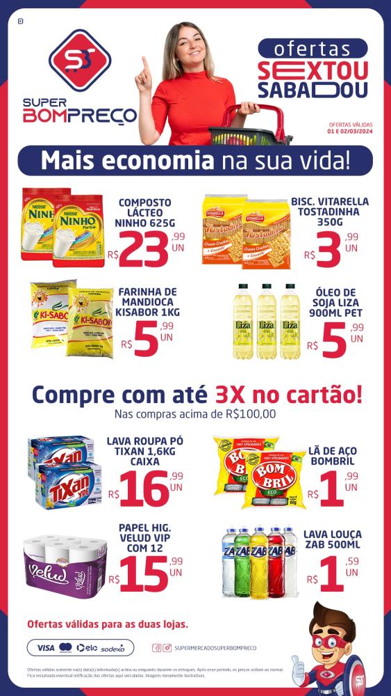 Confira as promoções no Supermercado Super Bom Preço em Brumado