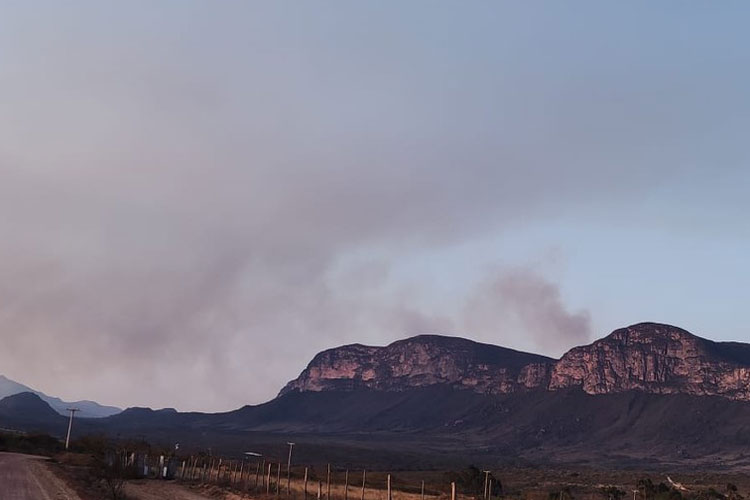 Incêndio atinge áreas do Parque Nacional da Chapada Diamantina
