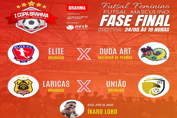 Grande final da 1ª Copa Brahma de Futsal promete emocionar Brumado