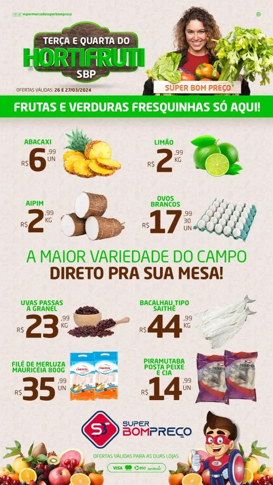 Confira as promoções no Supermercado Super Bom Preço em Brumado