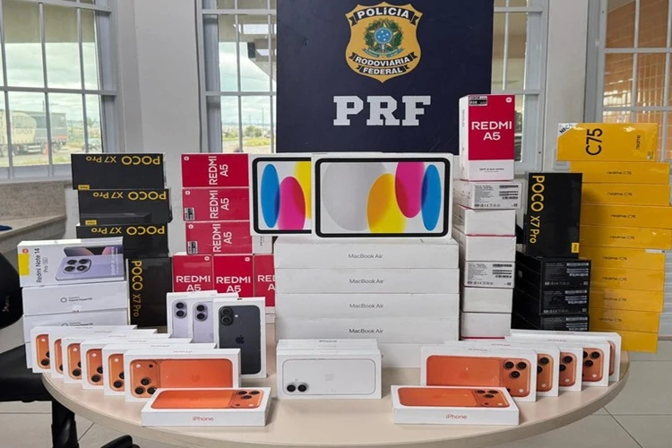 PRF apreende produtos eletrônicos de origem irregular em Vitória da Conquista
