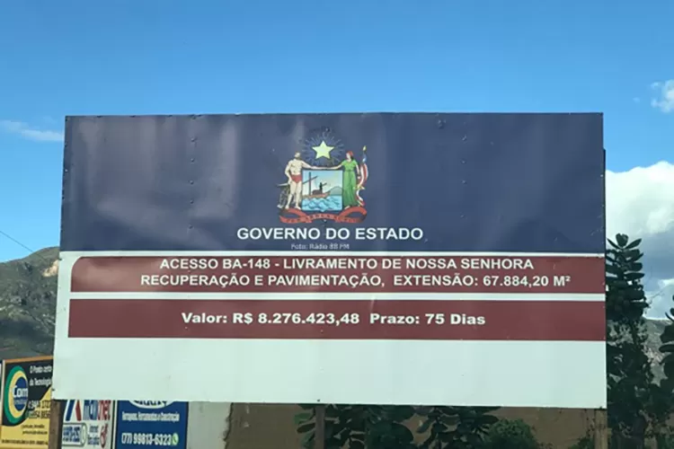 Obra de recapeamento asfáltico do Governo da Bahia ainda não foi concluída em Livramento