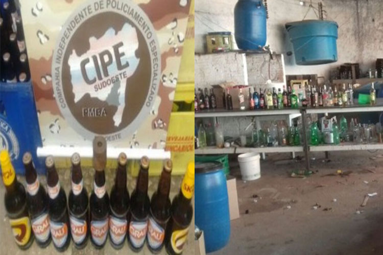 Polícia encontra fábrica clandestina de bebidas falsificadas em Palmas de Monte Alto e Vitória da Conquista