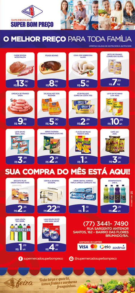 Confira as promoções no Supermercado Super Bom Preço em Brumado