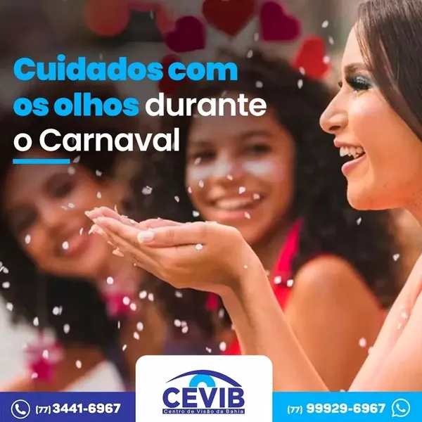 Cevib lista cinco cuidados importantes para os olhos durante as festas de carnaval