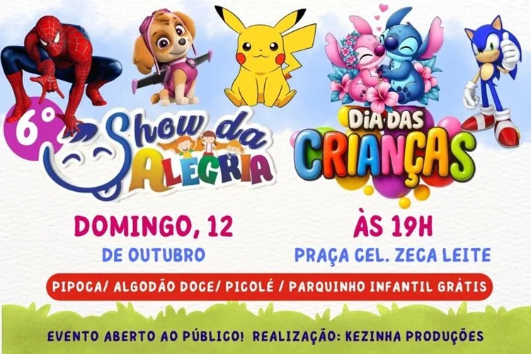 Brumado: Dia das Crianças com o Show da Alegria na Praça Coronel Zeca Leite