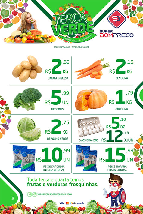 'Terça Verde': Confira as promoções no Supermercado Super Bom Preço em Brumado