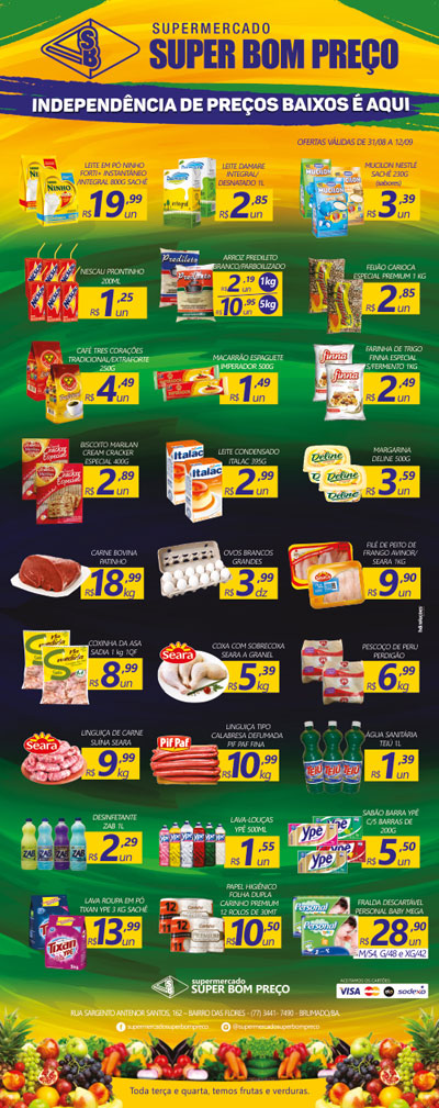 Confira as promoções no Supermercado Super Bom Preço em Brumado