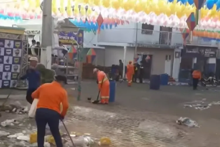 São João de Malhada de Pedras encerra em grande estilo e com equipe de limpeza nas ruas