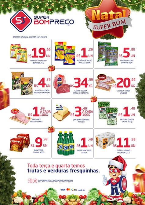 Confira as promoções de natal no Supermercado Super Bom Preço em Brumado