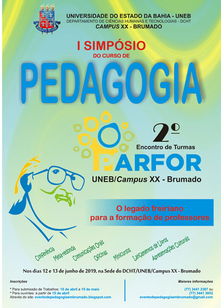 Brumado: I Simpósio do Curso de Pedagogia e 2º Encontro de Turmas do Parfor/Uneb