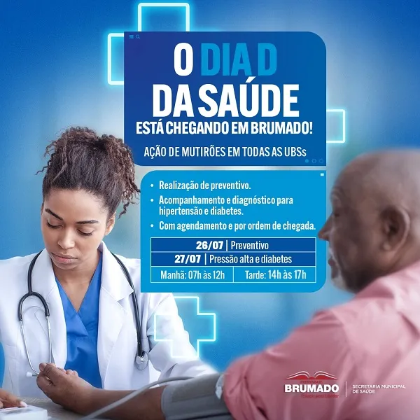 Prefeitura de Brumado promove Dia D de Saúde em todas as UBSs do município