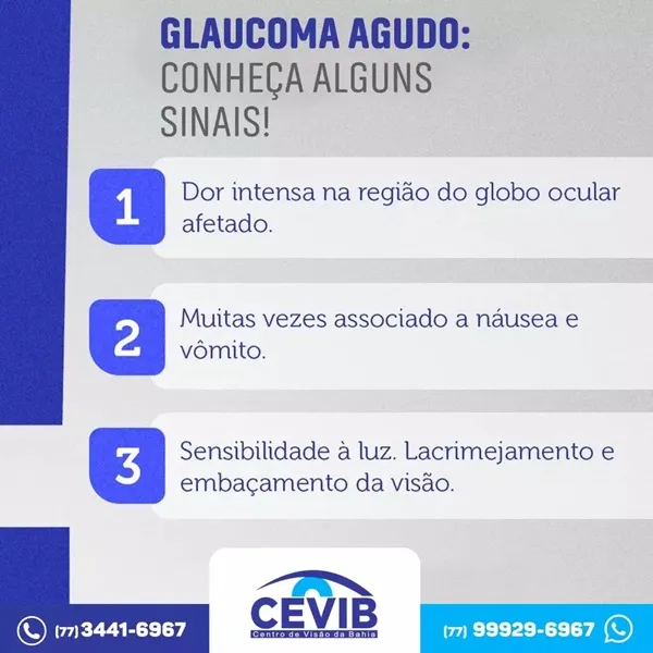 Centro de Visão da Bahia detalha principais sinais do Glaucoma Agudo