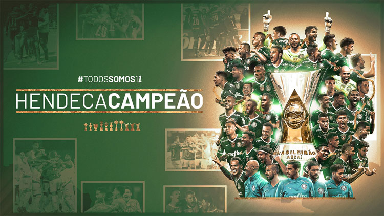 Palmeiras comemora 11º título do Brasileiro com goleada sobre o Fortaleza