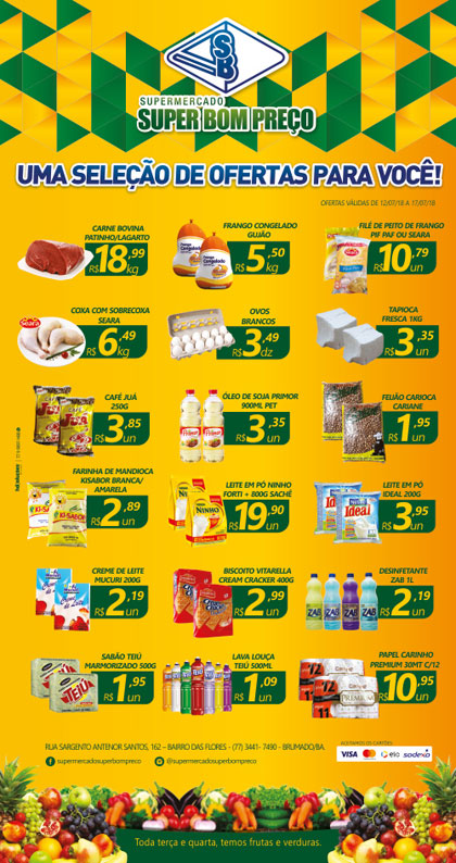 Confira as promoções no Supermercado Super Bom Preço em Brumado