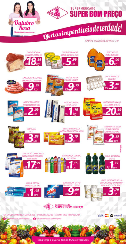 Confira as promoções no Supermercado Super Bom Preço em Brumado