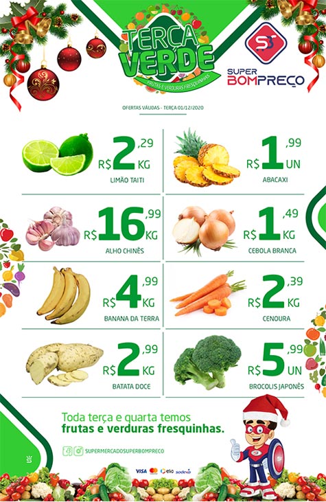 Confira as promoções da 'Terça Verde' no Supermercado Super Bom Preço em Brumado