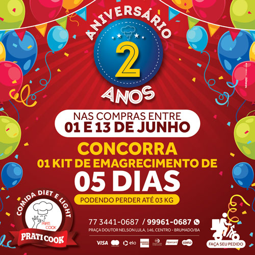 Praticook completa dois anos com uma super promoção em Brumado