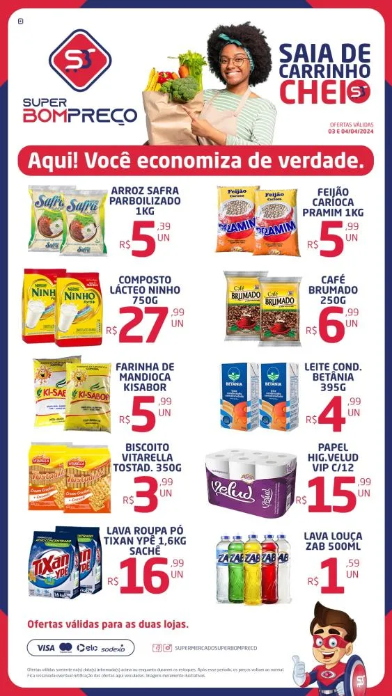 Confira as promoções no Supermercado Super Bom Preço em Brumado