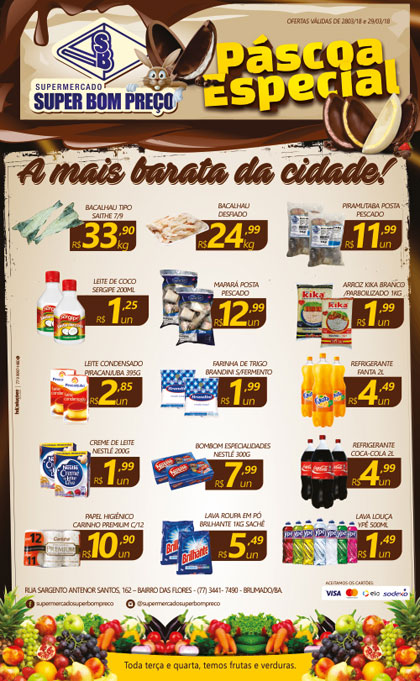 Confira as promoções no Supermercado Super Bom Preço em Brumado