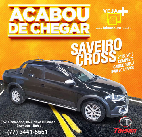 Saveiro Cross acaba de chegar na Taisan Auto em Brumado