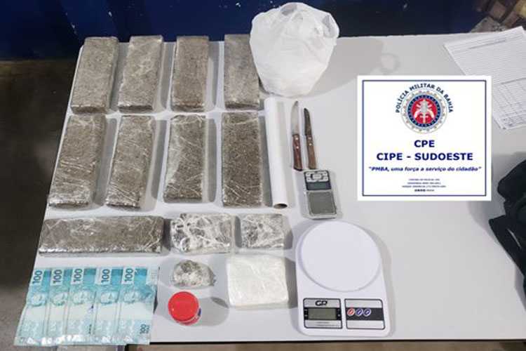 Cipe Sudoeste prende homem com mais de 5 kg de drogas em Livramento de Nossa Senhora