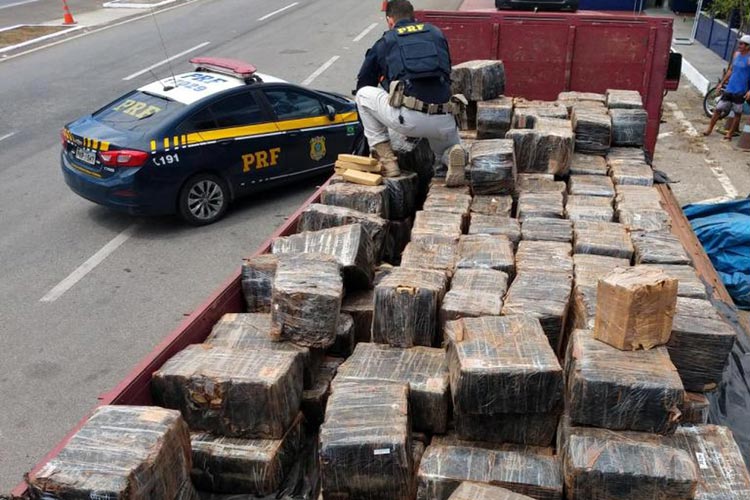 Jequié: Carga com 3,2 toneladas de maconha é apreendida em caminhão na BR-116