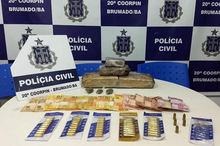 Brumado: Polícia apreende drogas, munições e recupera bicicleta roubada