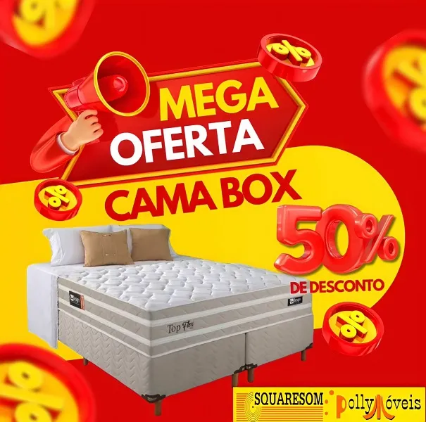 Squaresom e Polly Móveis lançam super promoção de camas box em Brumado