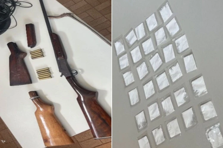 4ª CIPM apreende arma de fogo e cocaína durante dois ações distintas em Ibipitanga