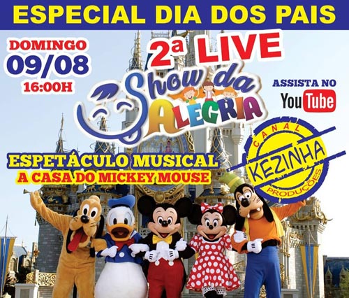 Brumado: 2ª Live Show da Alegria será transmitida no canal Kezinha Produções no domingo (09)