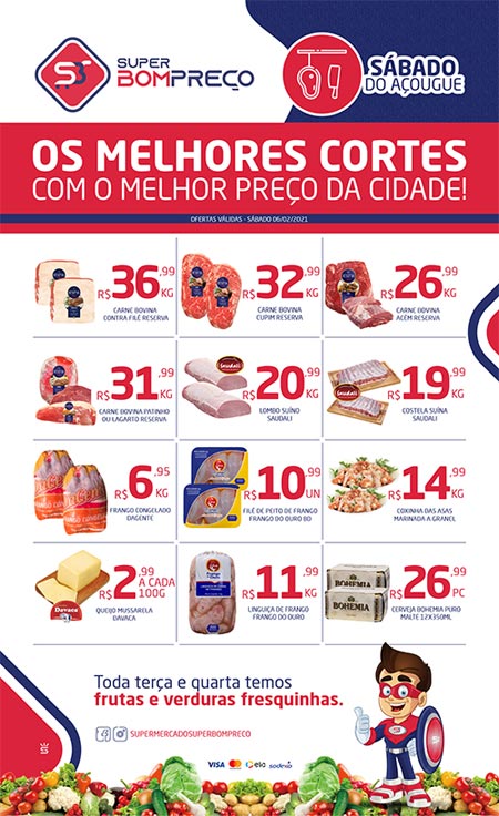 Confira as ofertas do 'Sábado do Açougue' no Supermercado Super Bom Preço em Brumado