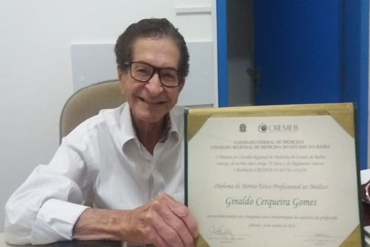 Guanambi: Médico Ginaldo Cerqueira Gomes morre aos 84 anos por complicações da Covid-19