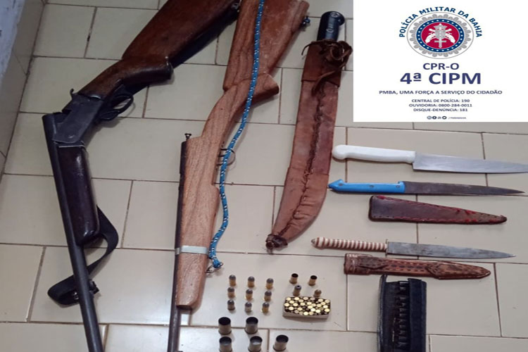 Macaúbas: Homem é preso na zona rural com diversas armas e munições