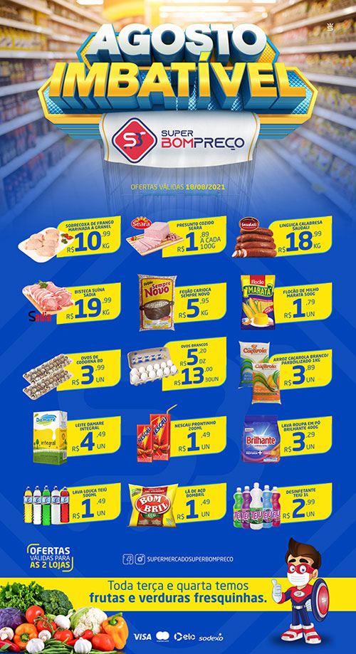 Confira as promoções da semana no Supermercado Super Bom Preço em Brumado