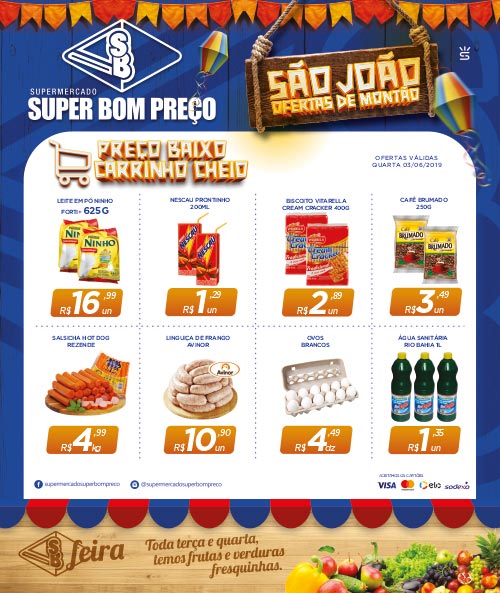 Confira as promoções desta quarta-feira (03) no Supermercado Super Bom Preço em Brumado