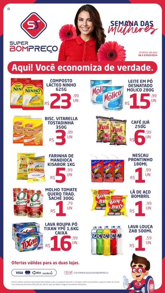 Confira as promoções no Supermercado Super Bom Preço em Brumado