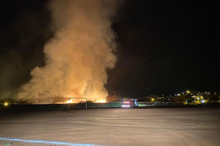 Incêndio atinge área de vegetação dentro do Ifba em Brumado