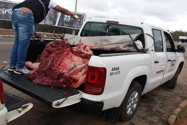 Adab realiza apreensão de carne irregular na comunidade do Pancadão em Lagoa Real