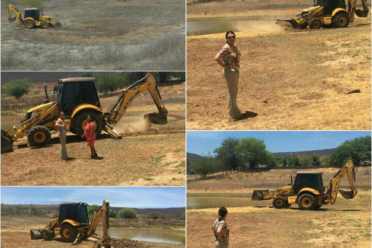 Vereadora Ilka Abreu acompanha limpeza de aguadas na zona rural de Brumado