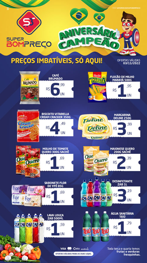 Confira as promoções no Supermercado Super Bom Preço em Brumado